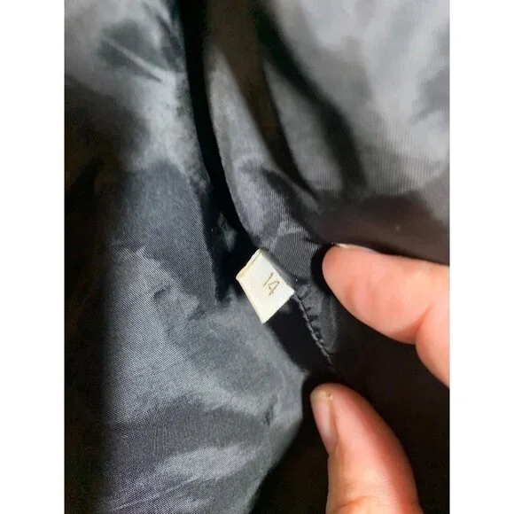 Doncaster Vintage Silk Blazer Women's Size 14 Business Casual Black Office I10 - Picture 6 of 7